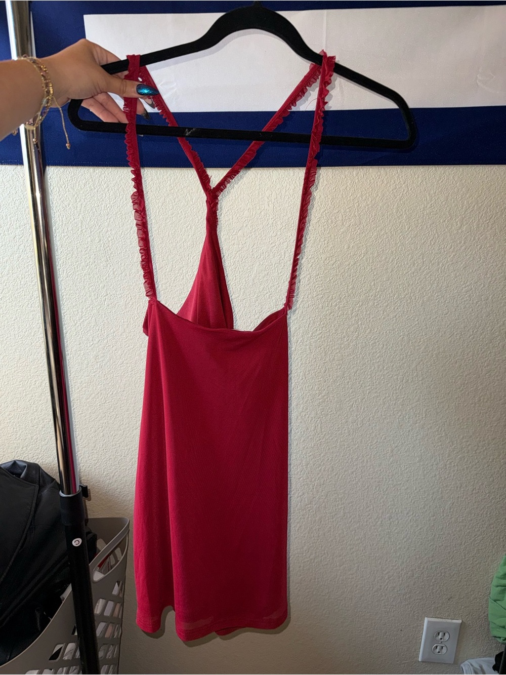 Peppermayo Midnight Rhapsody Ruffle Mini Dress - Red - Picture 7 of 8